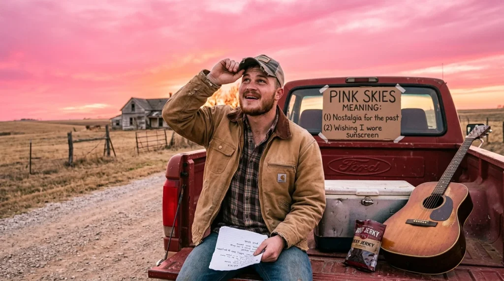 Pink Skies Zach Bryan Meaning